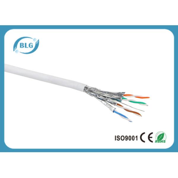 26AWG Stranded Category 7 Cable , Grey White Category 7 Ethernet Cable