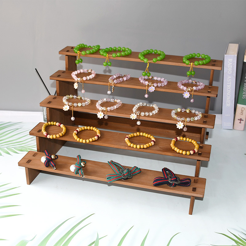 Wooden Storage Rack for Jewelry Display for Stall Props