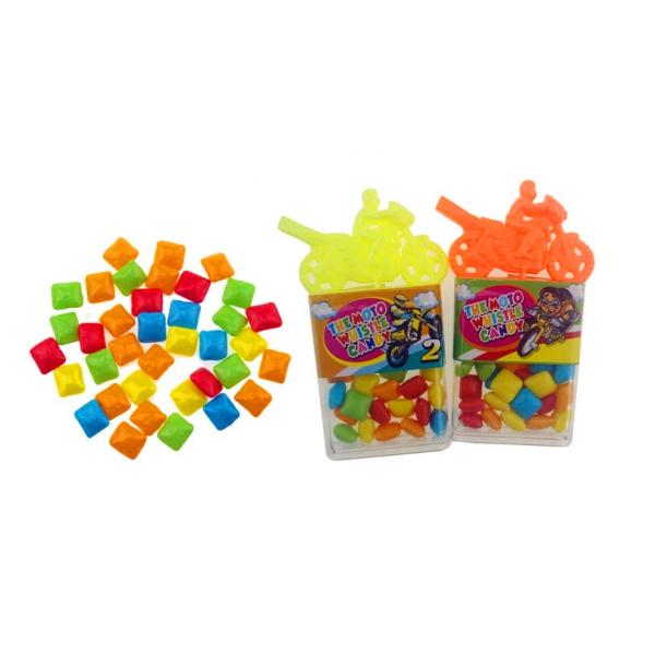 Kids Chewing Gum Motorcycle Shape Whistle Chutty Halal Bubble Gum 100% Safe