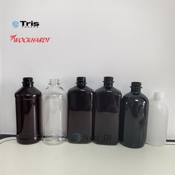 Medicine Industrial 16oz 500ml Empty Plastic Bottle with Screw Cap Multi layer Folding Adhesive Sticker Hi Tech Booklet Labels