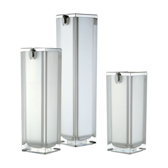 JL-AB202 0.23ml Dosage Airless Cosmetic Packaging Square 15ml 30ml 50ml
