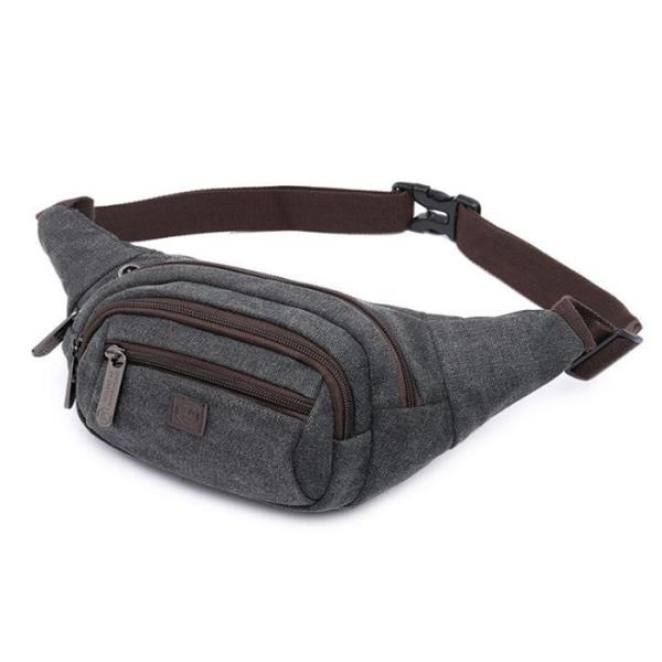 Бочонок сумок талии черных людей спорт сформированный с линией ушей отверстием