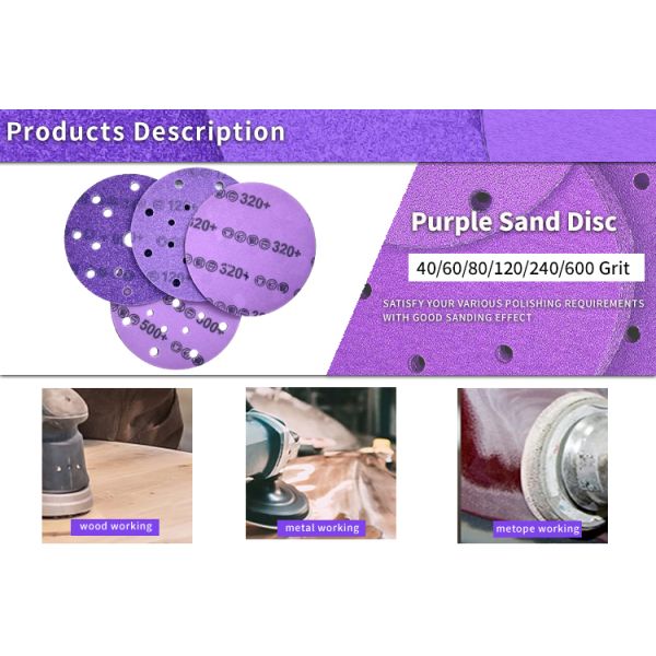 6 Inch Ceramic Abrasive Sanding Disc 17 Hole Orbital Sander Sandpaper