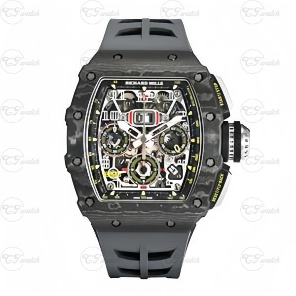 Richard Mille RM 38-01 /11-02 Bubba Watson Tourbillon Montre de Golf Boîtier en Carbone TPT Édition Limitée