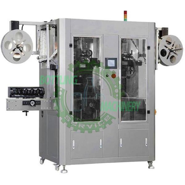 PLC Control Double Head Neck Body Sleeve Applicator Bottle Labeling Machine
