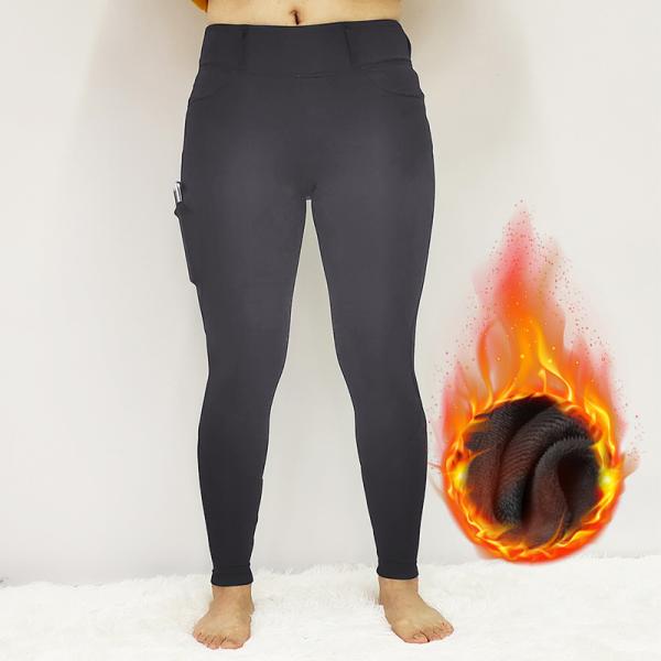 Почищенное щеткой гетры верховой езды зимы сжатие места серых полное для женщин