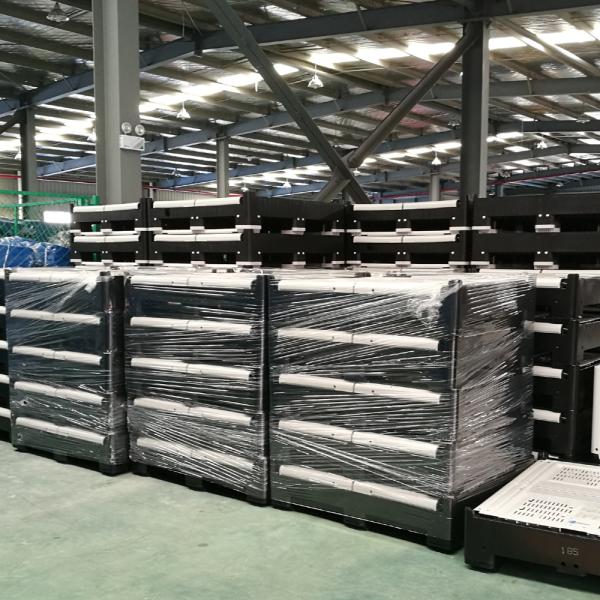 Heavy Duty Recyclable Storage industry HDPE Large Stackable Foldable Collapsible Plastic Pallet Box