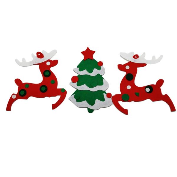 Educational DIY Felt Christmas Party Crafts Home Door Decoration Gifts For Kids