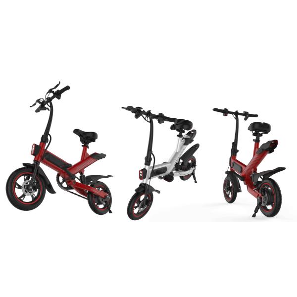 Miniature Folding Travel Bike Lithium Battery Bicycle 350 W 25KM / H Motor