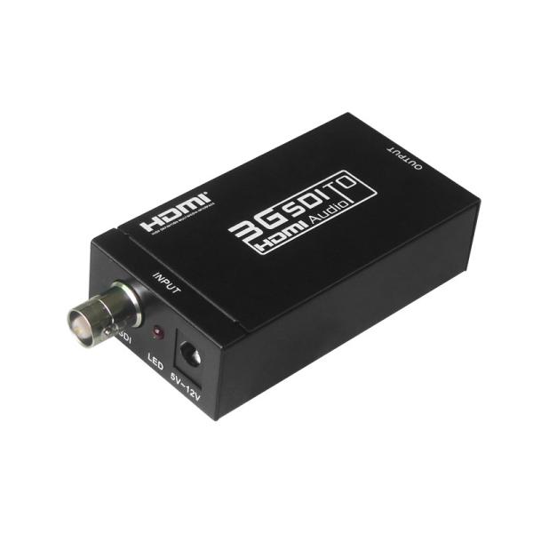 Conversor de vídeo em fibra Conversor Mini 3G/HD/SD-SDI para HDMI Permite sinais SD-SDI, HD-SDI e 3G-SDI