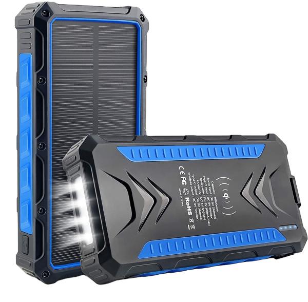 30000mAh Solar Charger Power Bank 36000mah Solar Power Bank 133.2W Wireless Charging