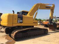 6 cylindres excavatrice de KOMATSU utilisée 22 par tonnes pour la construction de routes PC220LC-7