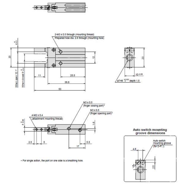 Air Gripper MHZ2-16D Pneumatic Air Cylinders Parallel Type High Pressure Pneumatic Cylinder
