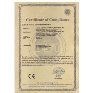 Baykee Electric Power Equipments Co., Ltd Certifications