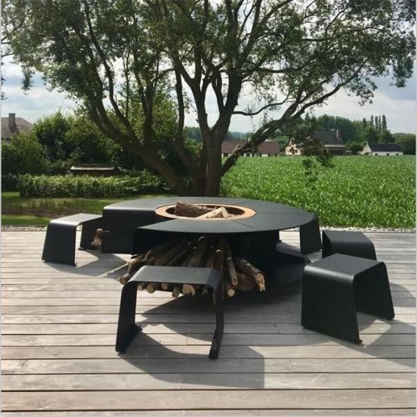 Fogo sem fumaça Pit Table For Garden Furniture das multi chaminés exteriores funcionais