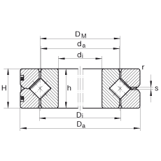 SX011832 160*200*20mm crossed roller bearing GCr15/GCr15SiMn  P5 / P4 / P2 Accuracy
