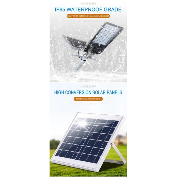 High Lumen 50w Solar Led Street Light SMD Die Cast Aluminum Material
