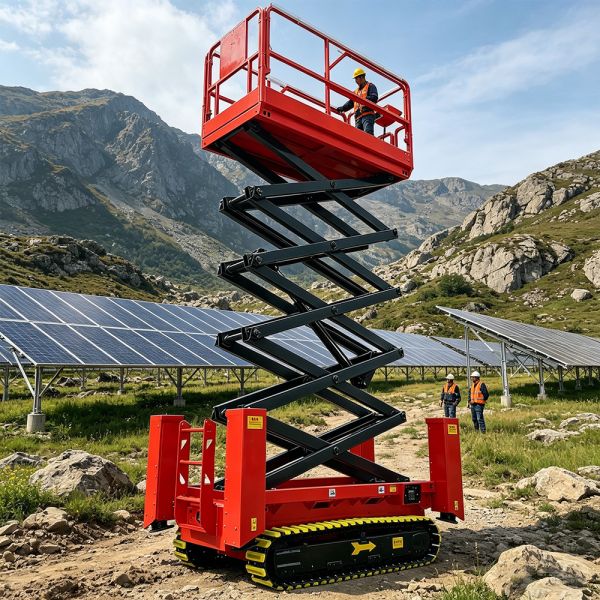 CE Certified Hydraulic Scissors Lift Platform 50 Ft Auto Leveling 320Kg