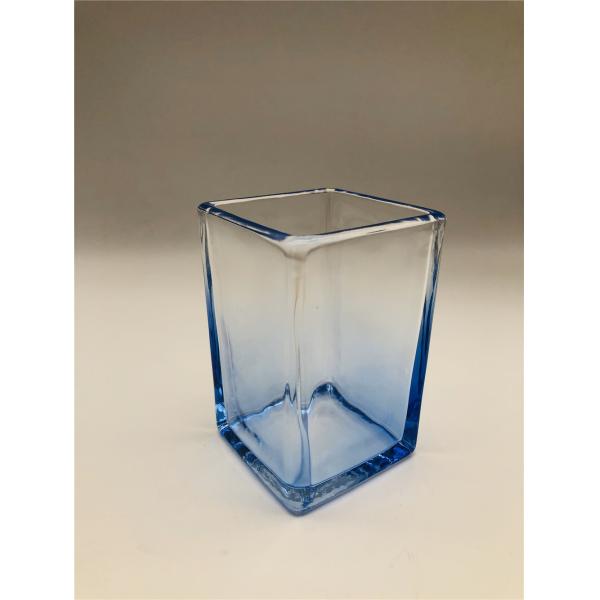 Accessoires en verre carré ensemble de style vintage pour la maison Hôtel Ombre bleu