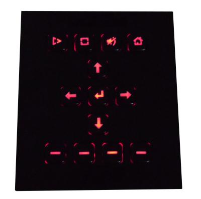 Teclado vermelho iluminado de aço inoxidável compacto chave do metal do luminoso 13 IP65