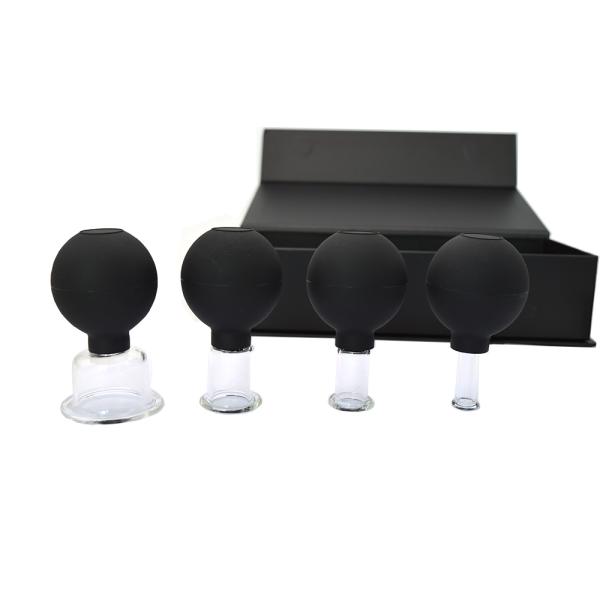 2024 Glass Rubber Massage Vacuum Massage Cupping Set Therapy Machine For Body Face Back Leg Shoulder With Customized Logo