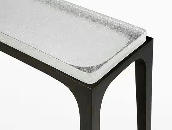 Stylish Flat Furniture SGS Sandblast Sand Carved Glass