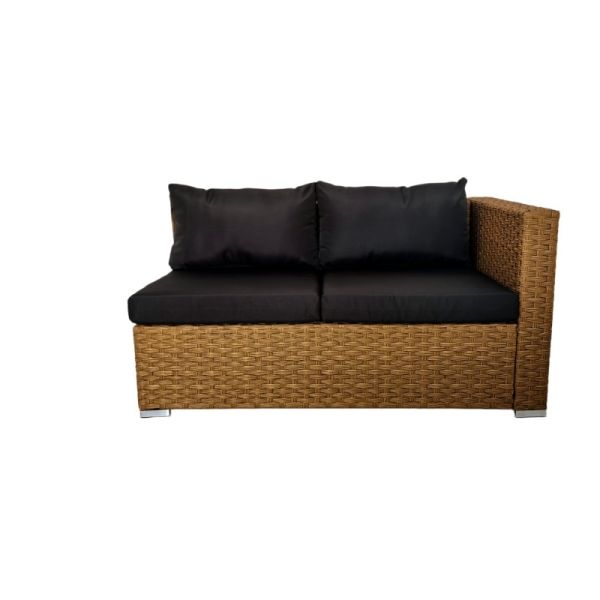 All Weather PE Rattan Wicker Outdoor Patio Furniture Set L Shaped Sectional Sofa 2 Coffee Tables Single Chair for Garden
