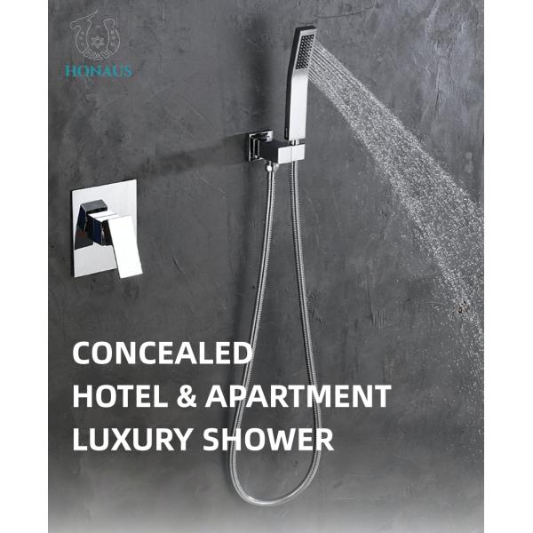 ISO Electroplating Concealed Valve Showers Pressurized Spray Head Copper Valve