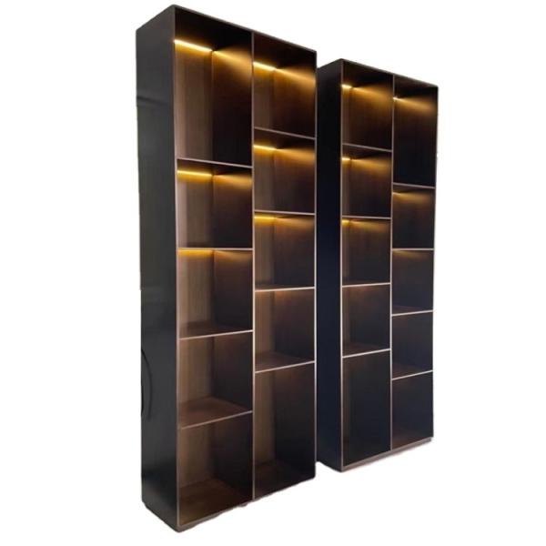 Standing Modern Bookshelf Room Dividers Stainless Steel Indoor