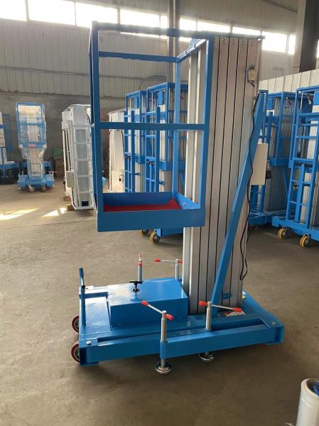 6M 8M 10M 12m Personal Lift Ladder Single One Mast Electric Lifting Aluminum Alloy Man Lift