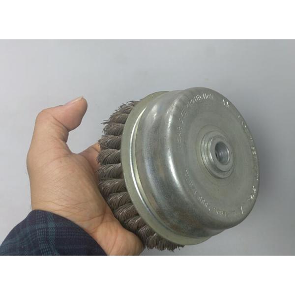 Surface Cleaning 5 Inch Heavy Duty Double Layer Cup Body Twist Knotted Cup Brush