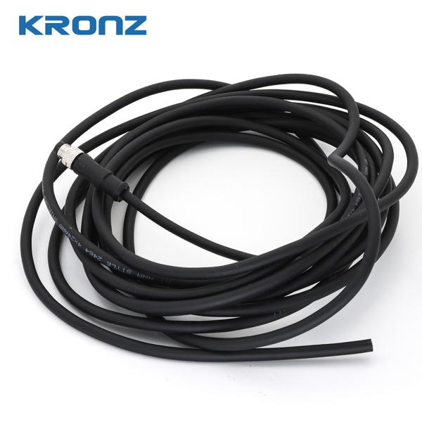 60V M8 3 Pin Male Connector 3A Industrial Automation Connector With PVC Cable