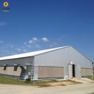 Structure en acier de ferme personnalisable Poulailler galvanisé pour ventilatio