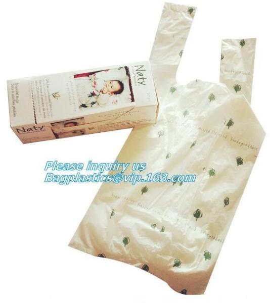 Bio-degradable nappy sacks,nappy changing bags, disposable scented baby diaper nappy bag with dispenser for baby