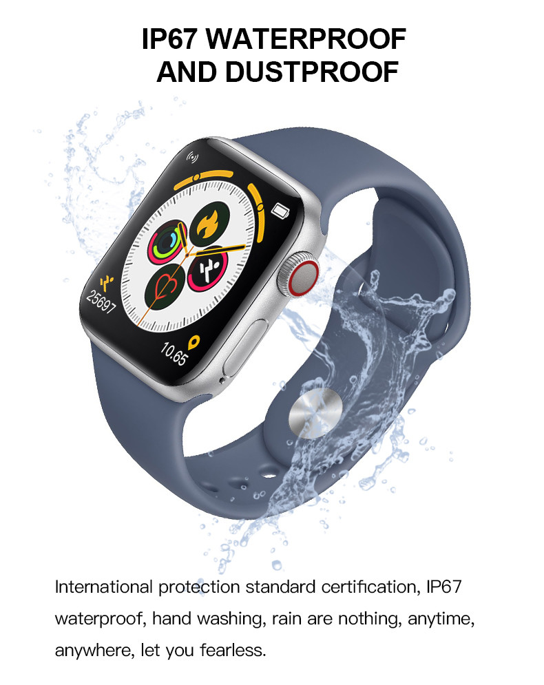 2020 умный аудиоплеер звонка ремня дозора T500 44MM для человека FK88 женщин SmartWatch дозора PK IWO телефона Android IOS Яблока