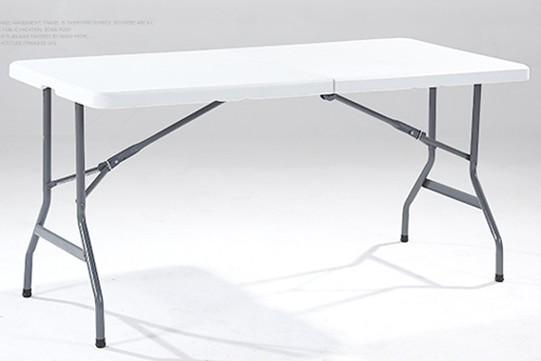 Iron HDPE Outdoor Plastic Folding Furniture Portable Beer Table