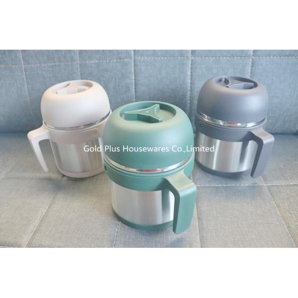 Promotional Colorful Thermal Lunch Pot With Bowl Single Handle