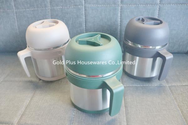 Promotional best price colorful thermal lunch pot grade metal steel bento vacuum lunch box with bowl and single handle