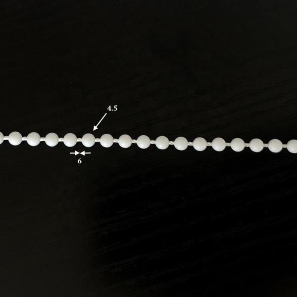 4.5*6mm Thin Cord Plastic Curtain Chain Pom Plastic Ball Chain Industrial Design Style