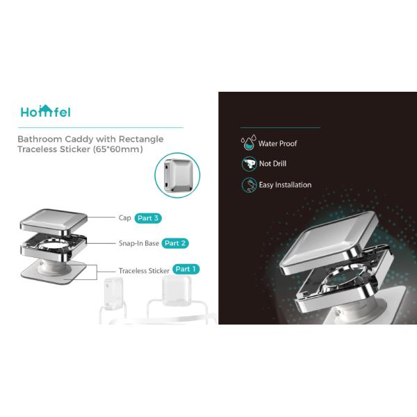 Bathroom Organizer Suction Cup Iron Wire Corner Rack Stainless Steel Shower Caddy 2 Tiers