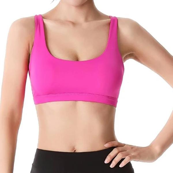 Fashionable Breathable Strappy Cross Back Sexy Padded Yoga Sport Bra for Women