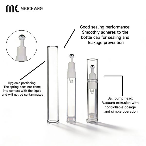 5ml/10ml/12ml/15ml Precision Rollerball Stainless Steel Airless Bottle（MC-247）
