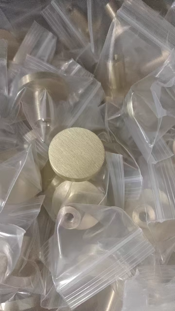 Modern Classic Round Solid Brass Knobs with Brushed Gold Finish for Dresser Drawer Bedroom & Bathroom Cabinets & Kitchen Use