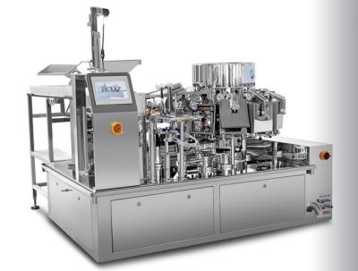 Premade Bag Doypack Pouch Filling Sealing Machine Automatic Rotary With Multihead Weigher