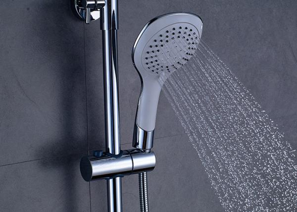 Chrome Finished Brass Bathroom Shower Set ROVATE Adjustable Handheld Shower