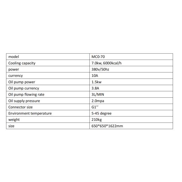 Oil chiller for Water Jet Cutting Machine 420mpa intensifier pump