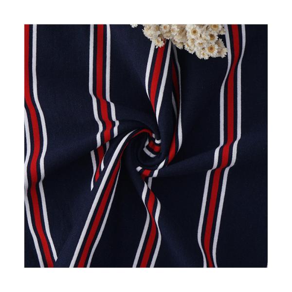 Le tissu de coton 100 pur barré, vêtements de sport de 192cm tricotent le tissu de fils de coton