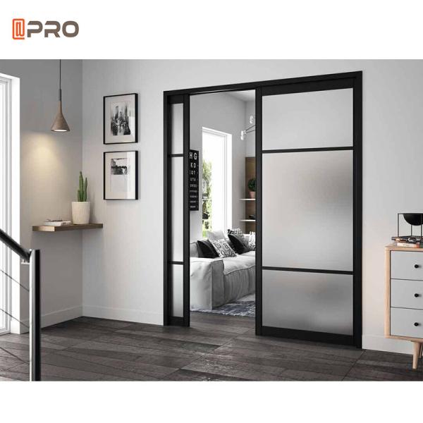 Insulated Thermal Break Slim Aluminum Frame Glass Sliding Door For Residential Exterior Balcony