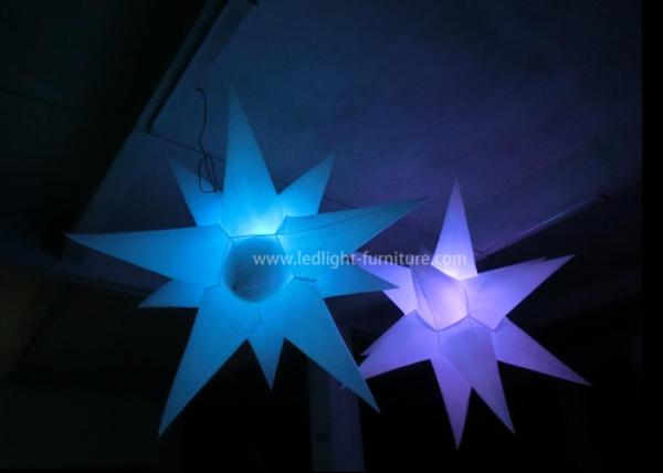 O RGB colore a luz inflável do diodo emissor de luz, 12 luzes de suspensão da estrela do diodo emissor de luz de pano do PVC dos pontos