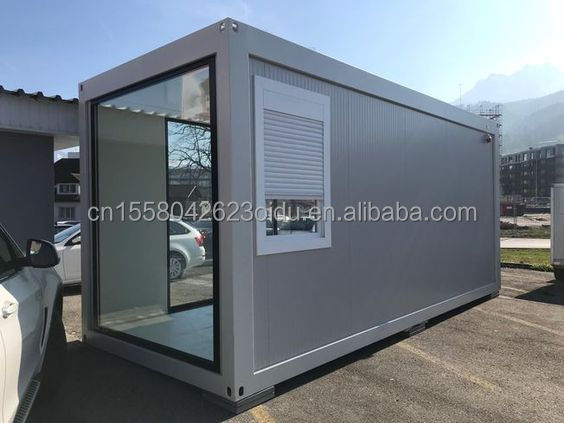 Pared 75 mm Jardín Casa de trabajo barbacoa Bar 20 pies Contenedor de embalaje plano Casa móvil para familia estilo de diseño moderno